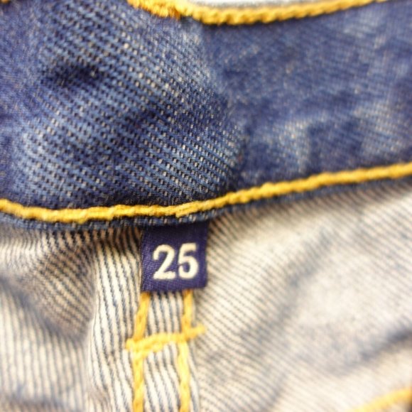 Carmar Jeans Womens 25 Cotton Denim Ripped Distress Straight High Rise Zip Fly - Picture 10 of 12